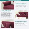 MAJINGC Flannel Sofa Cover for 1-, 2-, 3-, or 4-Seater and L-Shaped Sofas, 90 x 240 cm, 1 Piece, Wine Red view 4