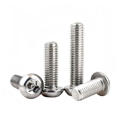 1/50 pcs M2–M12 304 Stainless Steel Tamper-Resistant 6-Lobe Button-Head Security Screws with Pin (22 mm, 3 pcs M8)