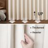 Sliding Cabinet Curtain, Linen-Look Blackout, Stain-Resistant, Beige, W 90 x H 60 cm view 4
