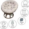 Papasan Padded Seat Cushion for Egg and Hanging Chairs, Brown, 110 x 110 cm view 3