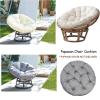 Papasan Padded Seat Cushion for Egg and Hanging Chairs, Brown, 110 x 110 cm view 4