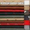 GQZJY Quilted Vinyl Faux Leather Upholstery Fabric, Waterproof, Gray, 1 m view 2
