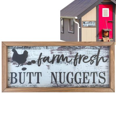 Acunny Funny Chicken Signs, Chicken Coop Decor, Farmhouse Wall Decor for Garden and Home