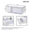 Merax Height-Adjustable LED Coffee Table with Drawers, White view 4