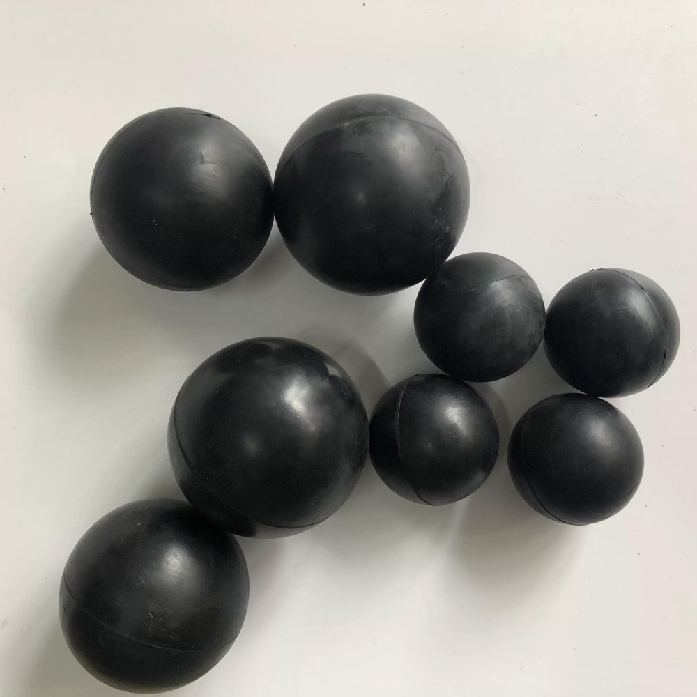 Black Round Solid Rubber Bouncing Balls, Durable Training Balls (2 mm–75 mm Diameter) (100, 8 mm)