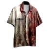 Wei Men's Halloween Bloody Waffle Shirt, Long-Sleeve Oversized Costume Top, S–XXL view 1