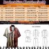Wei Men's Halloween Bloody Waffle Shirt, Long-Sleeve Oversized Costume Top, S–XXL view 3