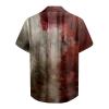 Wei Men's Halloween Bloody Waffle Shirt, Long-Sleeve Oversized Costume Top, S–XXL view 4