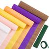 CRASPIRE Crepe Paper Flower DIY Kit, 6 Colors, Green Floral Tape & 50 Wire Stems view 1