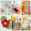 CRASPIRE Crepe Paper Flower DIY Kit, 6 Colors, Green Floral Tape & 50 Wire Stems view 4