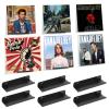 IYEREER 6-Pack Black Metal Wall-Mount Holders for Vinyl Records and CDs view 1