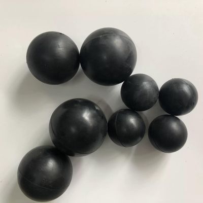 Black Round Solid Rubber Bouncing Ball, Durable Training Ball (2–75 mm Diameter)