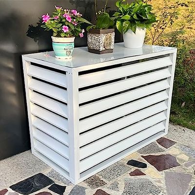 ZJXANMZ Air Deflector and Outdoor Fence for Air Conditioners, Aluminum Covers for AC Units and Heat Pumps (Color: G
