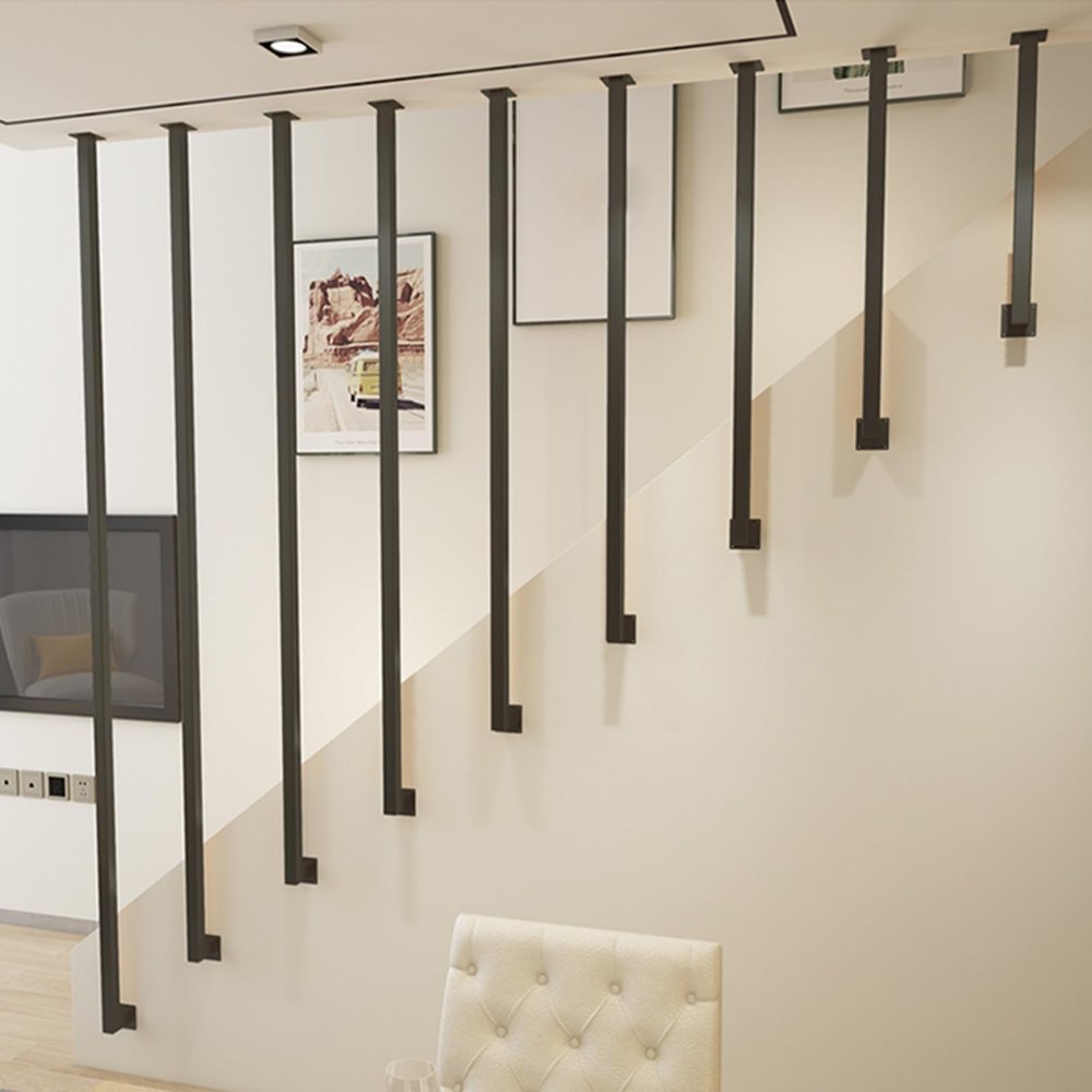 MarxaN Indoor Stair Handrail with Fittings, L-Shaped Side-Mounted, 40 cm