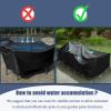 AJALGZ 420D Oxford Garden Furniture Cover, Waterproof, Windproof, UV-Resistant, 220 x 60 x 35 cm view 4