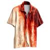 Military Green Men's T-Shirt – Bloody Halloween Graphic, Short Sleeve view 1