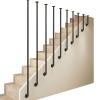 MarxaN Side-Mounted Stair Handrail, Round-Tube Industrial Railing, 115 cm view 1