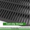 6-Piece Drainage Channel System for Driveways, Square Polymer Drain Grates with Non-Slip Surface view 4