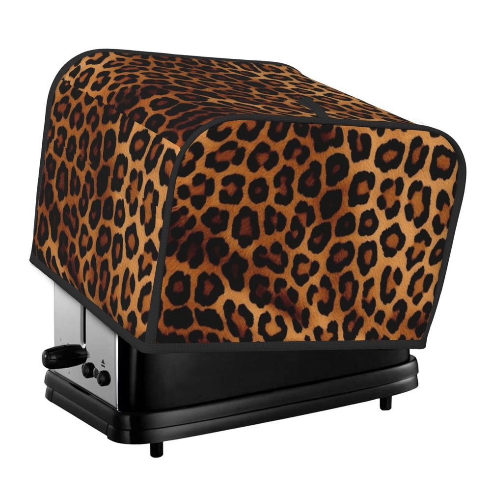 4-Slice Toaster Cover, Quilted Leopard Print