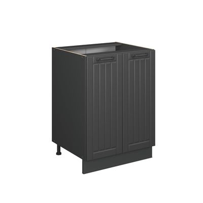 Vicco Fame-Line Kitchen Base Cabinet, Dark Gray, 60 cm