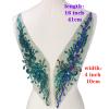 LZTDSBX Lace Trim, 1 Pair of Sequin Appliqués for Sewing, 3D Lace Rhinestones, Clothing Patches and DIY Crafts (Blue) view 4