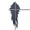 LZTDSBX Lace Trim, 5 Pairs 3D Polyester Lace Embroidery, Wing Pattern, DIY Lace Accessory, Multilayer Appliqué Patch (White) view 2
