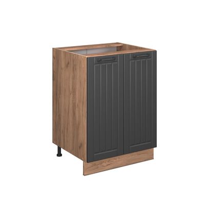Vicco Fame-Line Kitchen Base Cabinet, Dark Gray, 60 cm