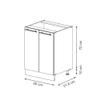 Vicco Fame-Line Kitchen Base Cabinet, Dark Gray, 60 cm view 3
