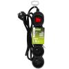 LUMILED 3-Outlet Power Strip with Switch, Black, 1.5 m, Type E/F, 3680 W, 16 A, IP20 view 2