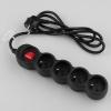 LUMILED 3-Outlet Power Strip with Switch, Black, 1.5 m, Type E/F, 3680 W, 16 A, IP20 view 3