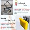 Adjustable Black Chain-Link Lifting Clamps, Vertical Plate Clamp with Non-Slip Rubber Pads, 11.8–20.1 in Opening view 2