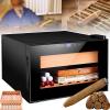 XSDAJSD Smart Cigar Humidor Cabinet, 25 L, 70 W, 11–18°C, 150 Cigars, Black-A view 1