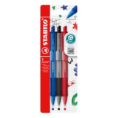 STABILO Pointball Colorful Retractable Ballpoint Pen