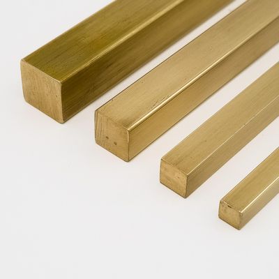 Ms58 CW614N Brass Square Bar, 6 × 6 mm, 400 mm