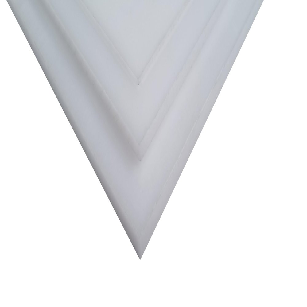 diconfa POM-C Plastic Sheet, Natural White, Cut to Size, 2–30 mm Thick, 400 × 500 mm, 20 mm Thick
