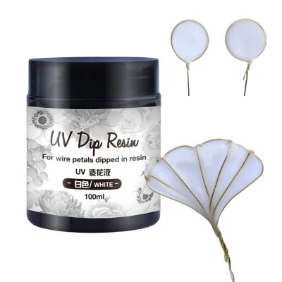 UV Dip Resin Glue, Transparent UV-Curing Glue for Flower Making, Hairpins, Earrings and Resin Jewelry