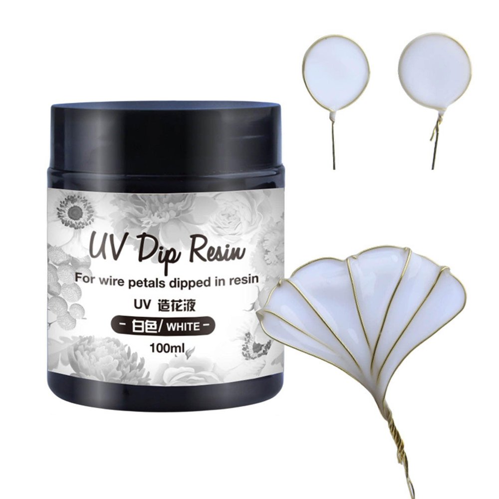 UV Dip Resin Glue, Transparent UV-Curing Glue for Flower Making, Hairpins, Earrings and Resin Jewelry