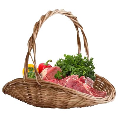 Trug Basket – Garden Harvest Basket | Natural Willow Wicker Basket for Plants, Garden Tools and Herbs
