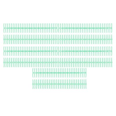 Plastic Binding Spines, 30 Rings, 19 mm, for A4/B5/A5 Paper, 150-Sheet Capacity, 10-Pack, Green