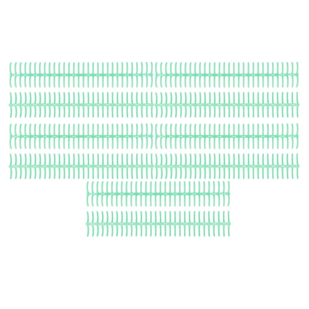 Plastic Binding Spines, 30 Rings, 19 mm, for A4/B5/A5 Paper, 150-Sheet Capacity, 10-Pack, Green