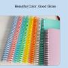 Plastic Binding Spines, 30 Rings, 19 mm, for A4/B5/A5 Paper, 150-Sheet Capacity, 10-Pack, Green view 2