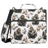 Funny Gorilla White 3-Ring Zipper Binder with Handle and Multiple Pockets view 2