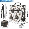 Funny Gorilla White 3-Ring Zipper Binder with Handle and Multiple Pockets view 3