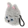 FONDOTIN Plush Earphone Case, Cat Design, Soft White Protective Cover Compatible with AirPods view 1