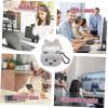 FONDOTIN Plush Earphone Case, Cat Design, Soft White Protective Cover Compatible with AirPods view 3