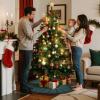 Lanpn 120 cm Christmas Tree Skirt, Chunky Knit, Rustic Green view 4