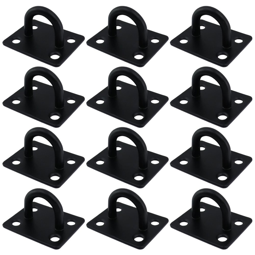 Dnyta Stainless Steel Ceiling Hooks with Screws, Eye Plate Ring Hooks for Wall or Ceiling Mounting
