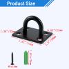 Dnyta Stainless Steel Ceiling Hooks with Screws, Eye Plate Ring Hooks for Wall or Ceiling Mounting view 2