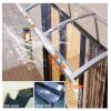 ASDQWER Curved Door Canopy with Polycarbonate Panel, 45 x 150 cm view 3