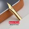 NVVVNX Large-Piston Fountain Pen, Orange, No. 6/8 EF/F/M, Hard-Rubber Nib, Copper Texture (01, Nib Only) view 3